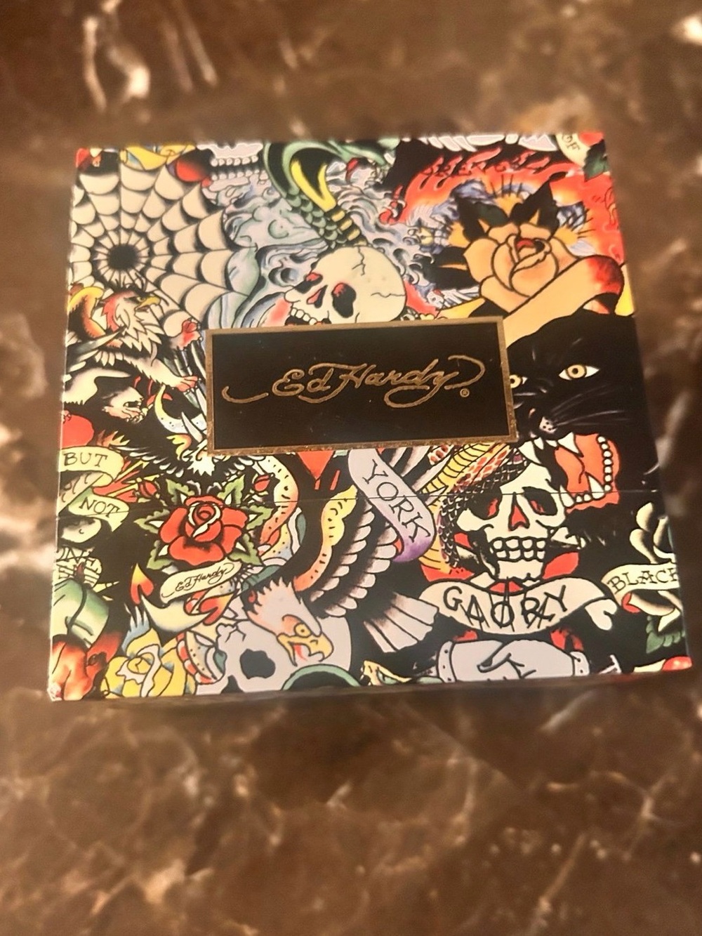 Ed Hardy Black and Gold watch NWT